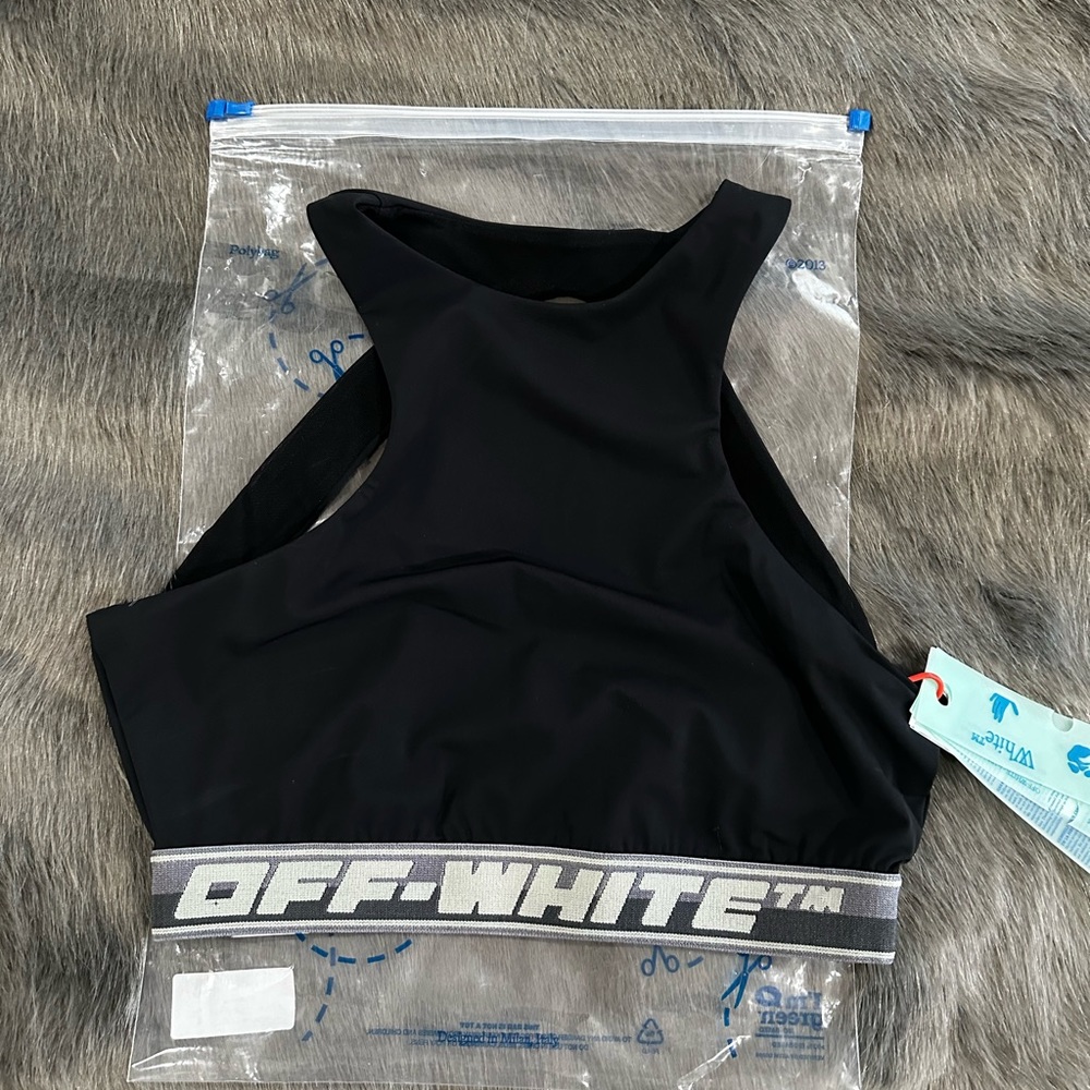 Off white sports bra